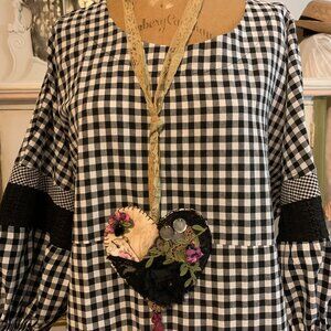 Handmade Ribbon Embroidery Statement Necklace